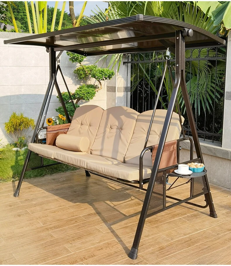 

Outdoor Swing Rocking Chair Courtyard Garden Leisure Hanging Chair Balcony Solar Iron Cast Aluminum Swing Autumn