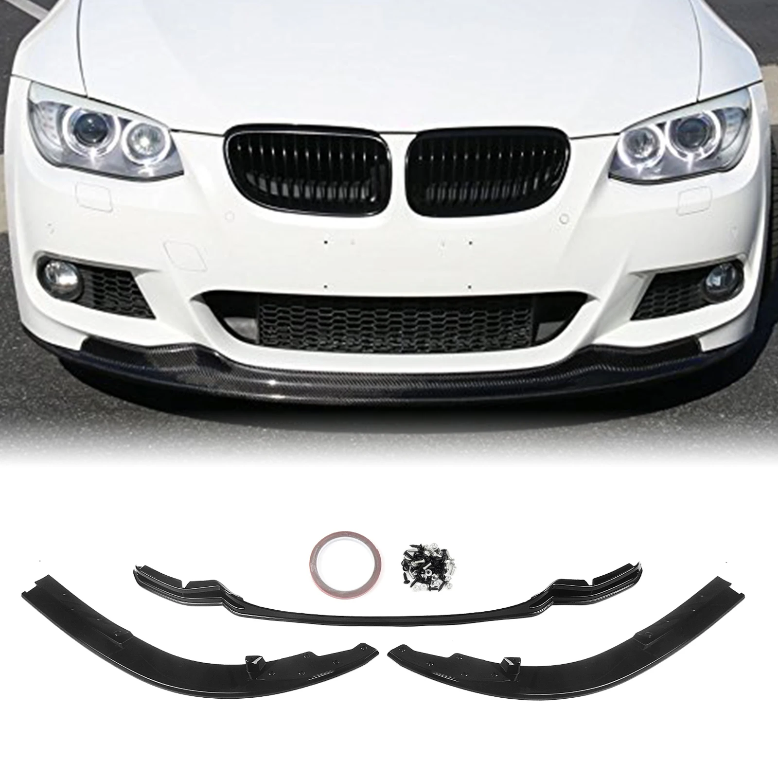 

Front Bumper Spoiler Lip For BMW 3 Series E92 E93 325i 328i 335i LCI 2010-2013 2-Door M Sport Car Lower Splitter Protector Blade