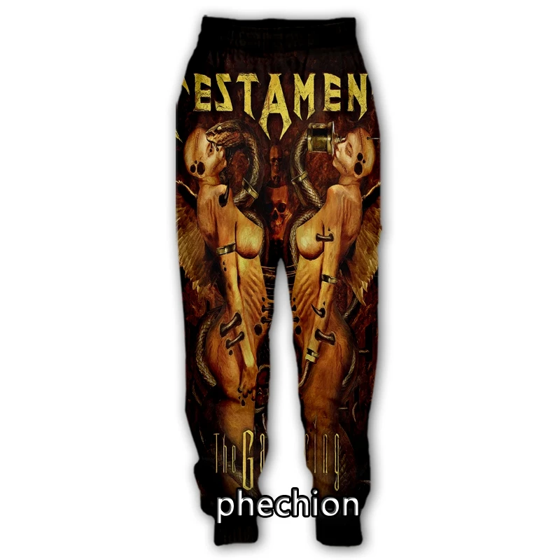 

phechion Men/Women Testament ROCK Band 3D Printed Casual Pants Fashion Streetwear Men Loose Sporting Long Trousers F44