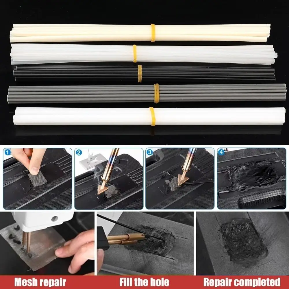 Cuttable Welding Filler Rods Heat Fusible High Strength Plastic Welding Rods Thermoplastic Repair Rods
