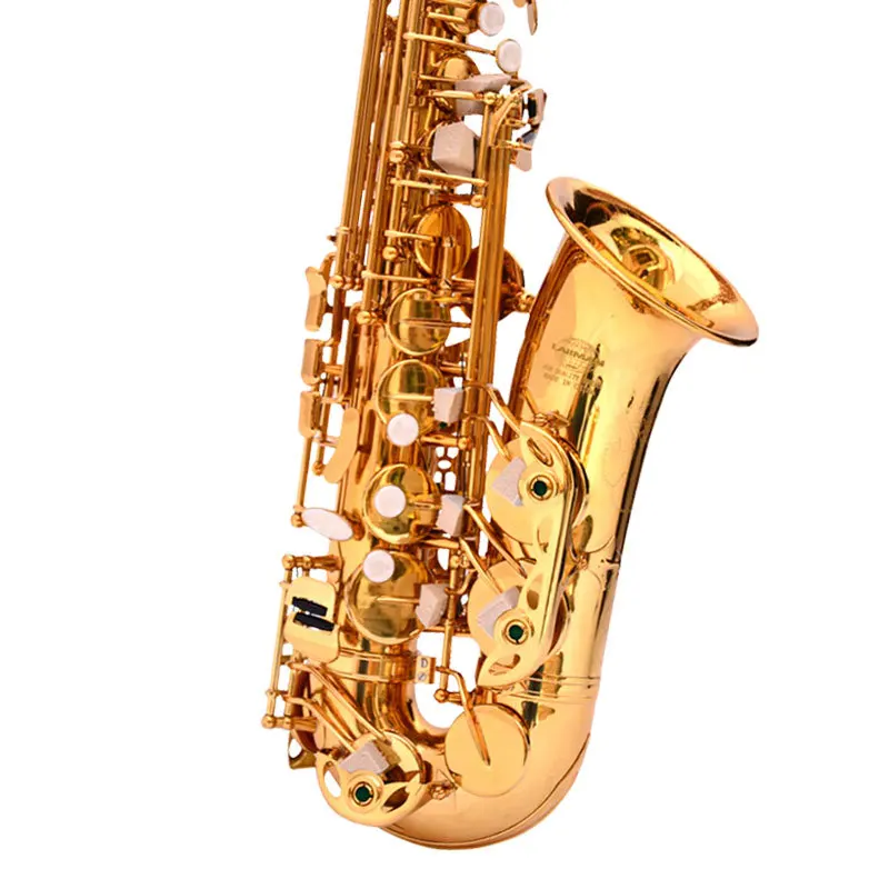 

Gold Lacquer Brass Alto Instrument Accessories Professional Eb OEM China Sax Alto Saxophone