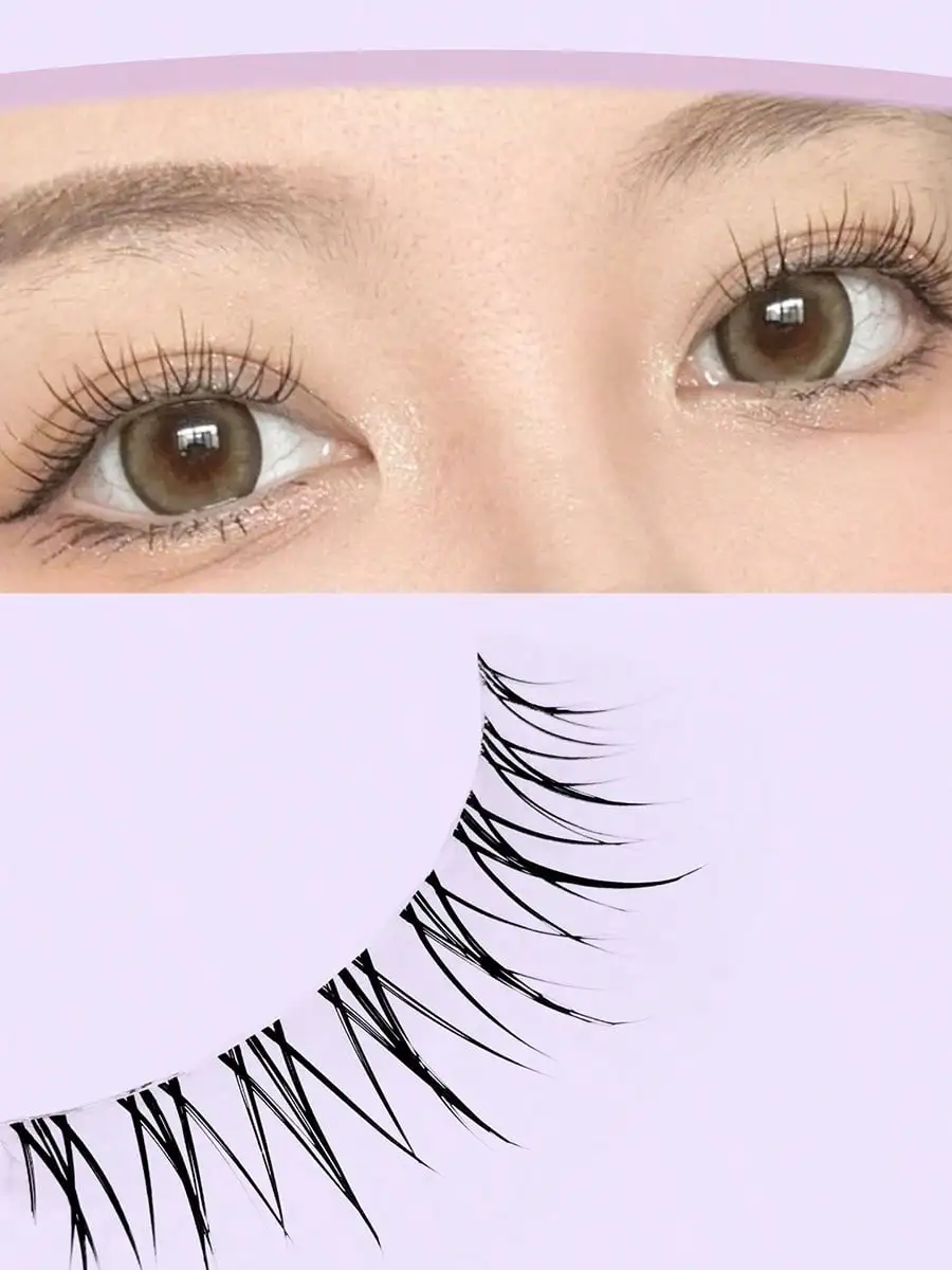 ขนตาปลอมน้ําหนักเบาพิเศษ 5 คู่, ขด C ขนาด 7-13 มม., แถบโปร่งใสดูเป็นธรรมชาติขนตาปลอมแบบใช้ซ้ําได้