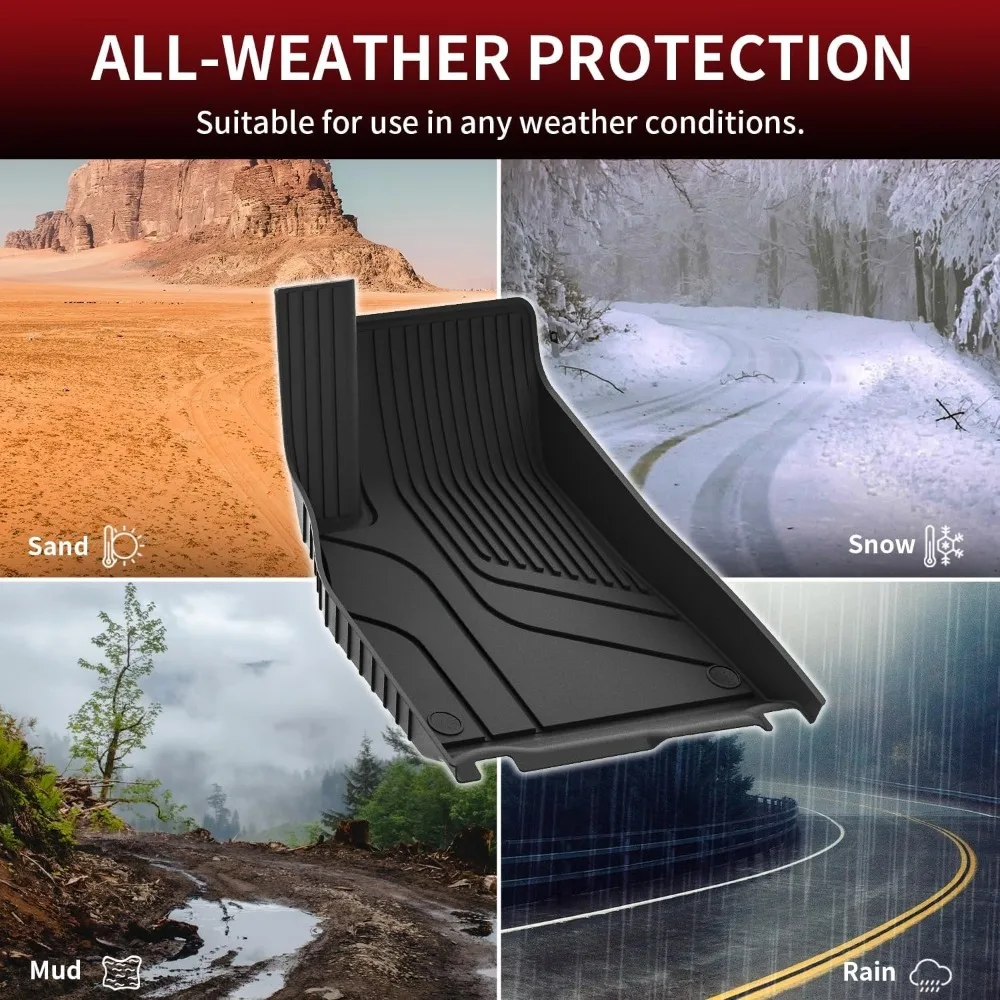 سجادات أرضية سميكة للغاية من LASFIT وسجادة صندوق السيارة لطراز Tesla S & Model S Plaid 2025 2024 2023 2022 2021، مقاس مخصص TPE