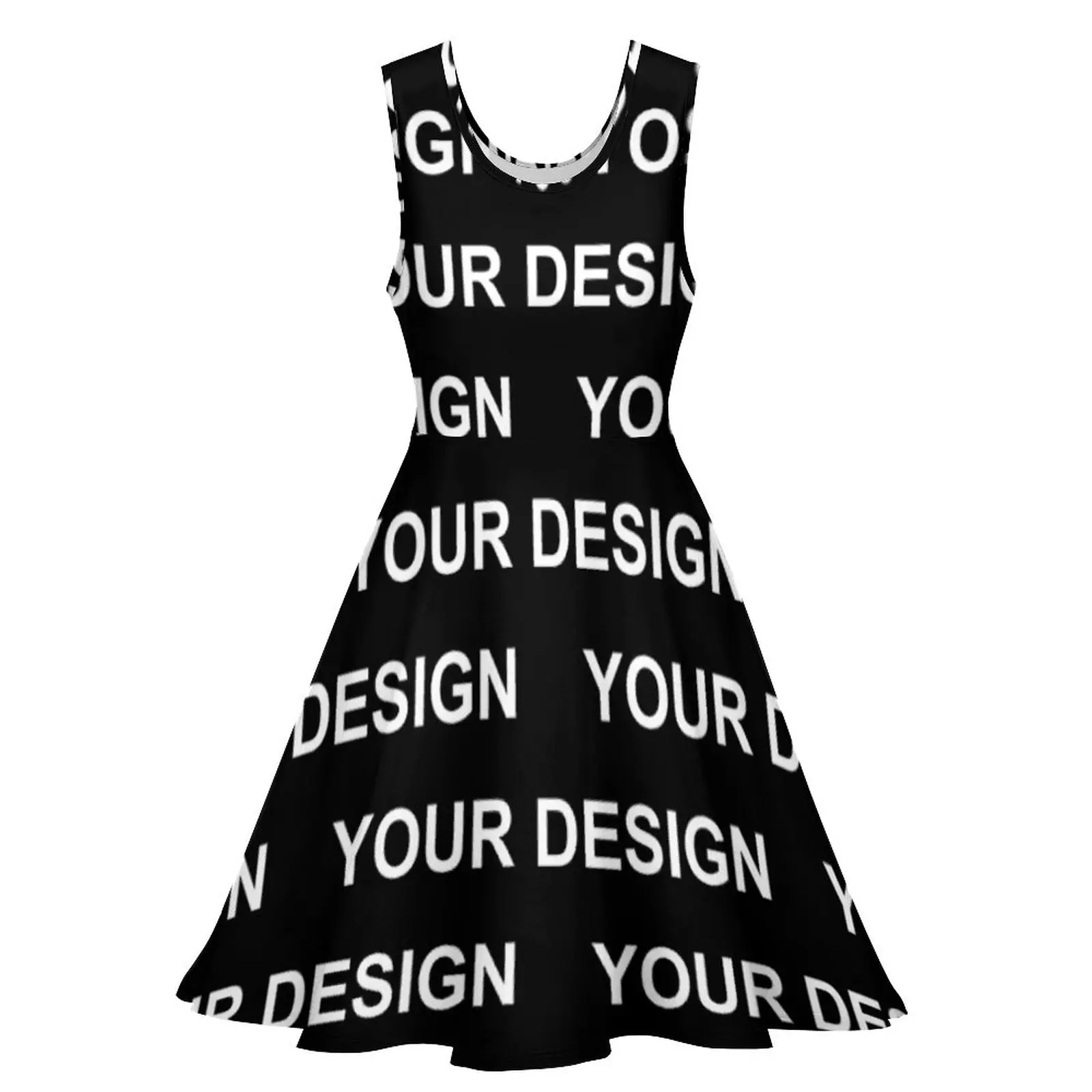 Adicionar design vestido personalizado feito sob encomenda sua imagem boho vestidos de praia sem mangas moda vestido de skate feminino padrão presente