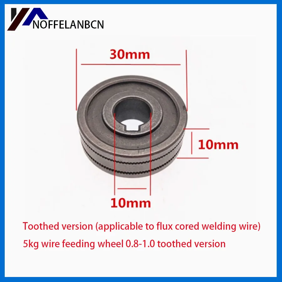 Roue d'Alimentation de Fil 0.6 0.8 Machine spatirée Sans Gaz 5KG, Machine à Souder, Guide Fil, Dents de Courroie