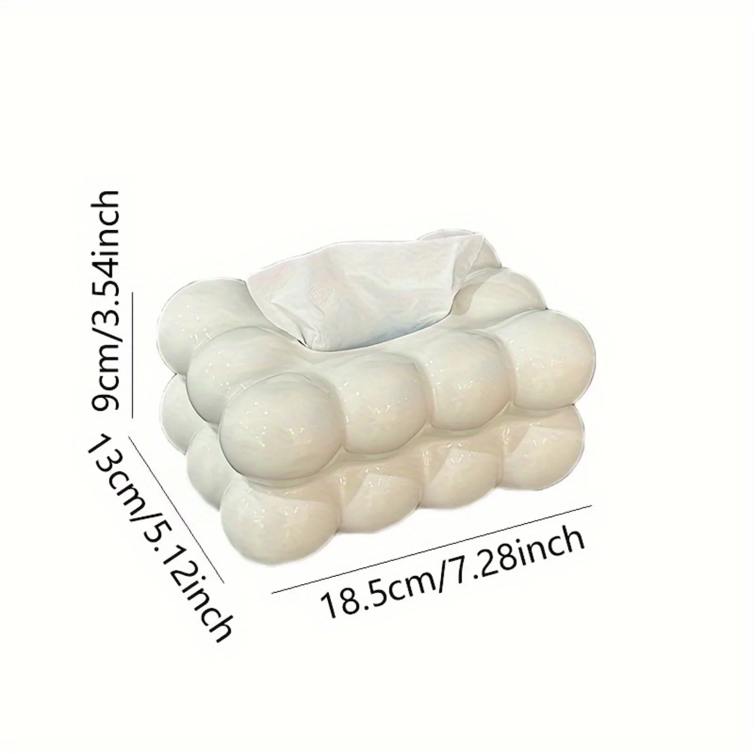 Elegant Ceramic Tissue Box Cover and Personal Care Dispenser - Compact Design for Home and Car - Ideal Christmas Gift