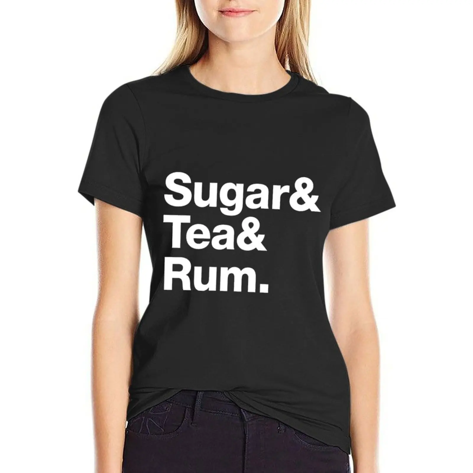 

Sea Shanty Wellerman Sugar & Tea & Rum T-Shirt funny blanks customizeds plain graphic t-shirts for Women