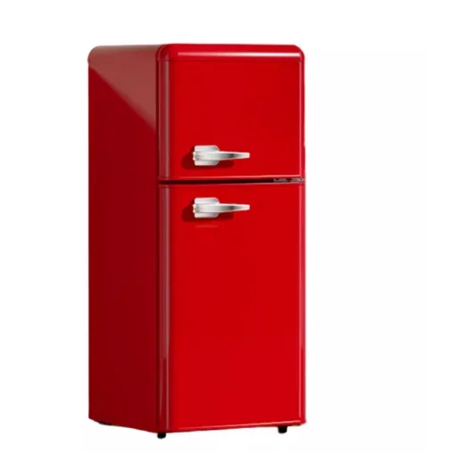 American Retro Mini 72L Top-Freezer Double-Door Refrigerator for Home Office Dormitory Hotel double door fridge for home