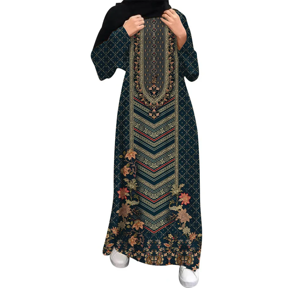 Femme Islamic Abaya Dress 2024 High Quality Ramadan Muslim Women Clothing Flared Sleeve Dubai Turkey Abaya Dress Detachable Belt