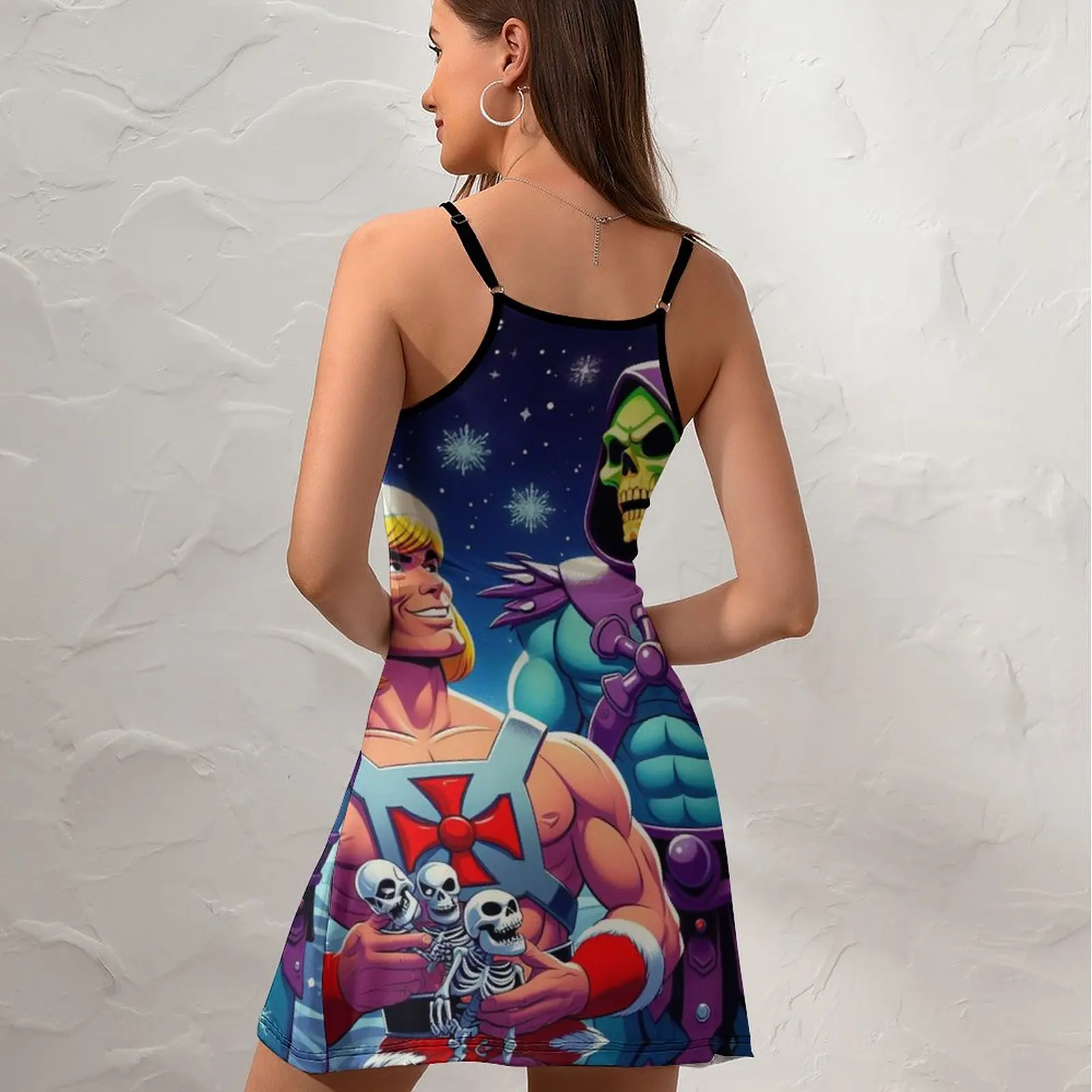 Sexy He Man And Skeletor Xmas for Sale  Women's Sling Dress Nerd  Clubs  Woman's Gown Dresses Cute