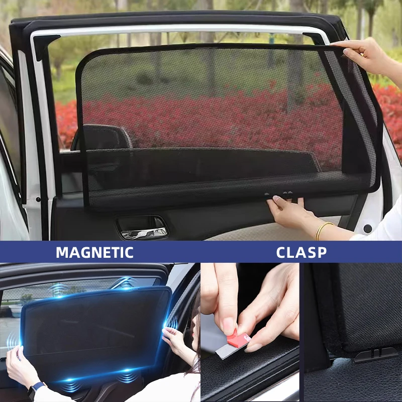 For Nissan Patrol Y62 Nismo 2015-2023 2024 Car Curtain Window Sunshade Covers Magnetic Sun Shade Visor Solar Auto Accessories