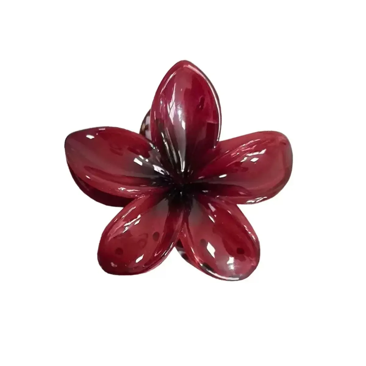 4/8 cm mehrfarbiges Blumen-Haar-Accessoire-Set mit Farbverlauf, Strand-Stil, Haarnadeln, Blumen-Klauen-Clip, Sommer-Blumen-Haarnadeln im hawaiianischen Stil – Detail 11