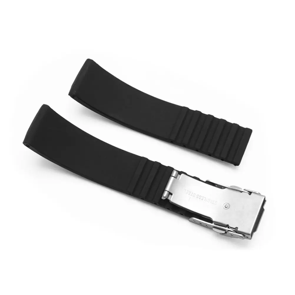 22Mm Silicone Watch Strap Replacement Band Breathable Soft Flexible Anti Rust Buckle Secure Fit Universal Watch Band