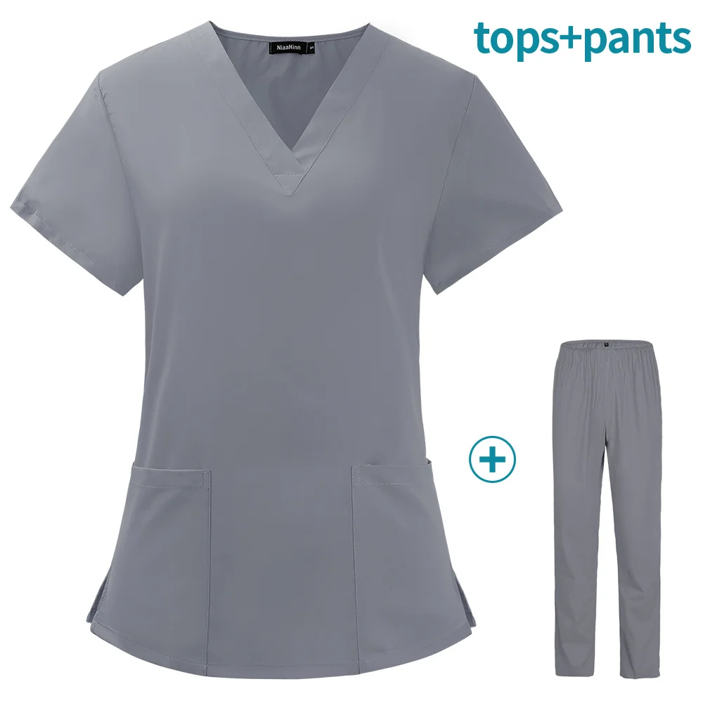 Unisex Thin Light Nurse Women Joggers Suit Pet Grooming Institution Scrubs Hospital Doctor Spa Uniform Surgical Workwear