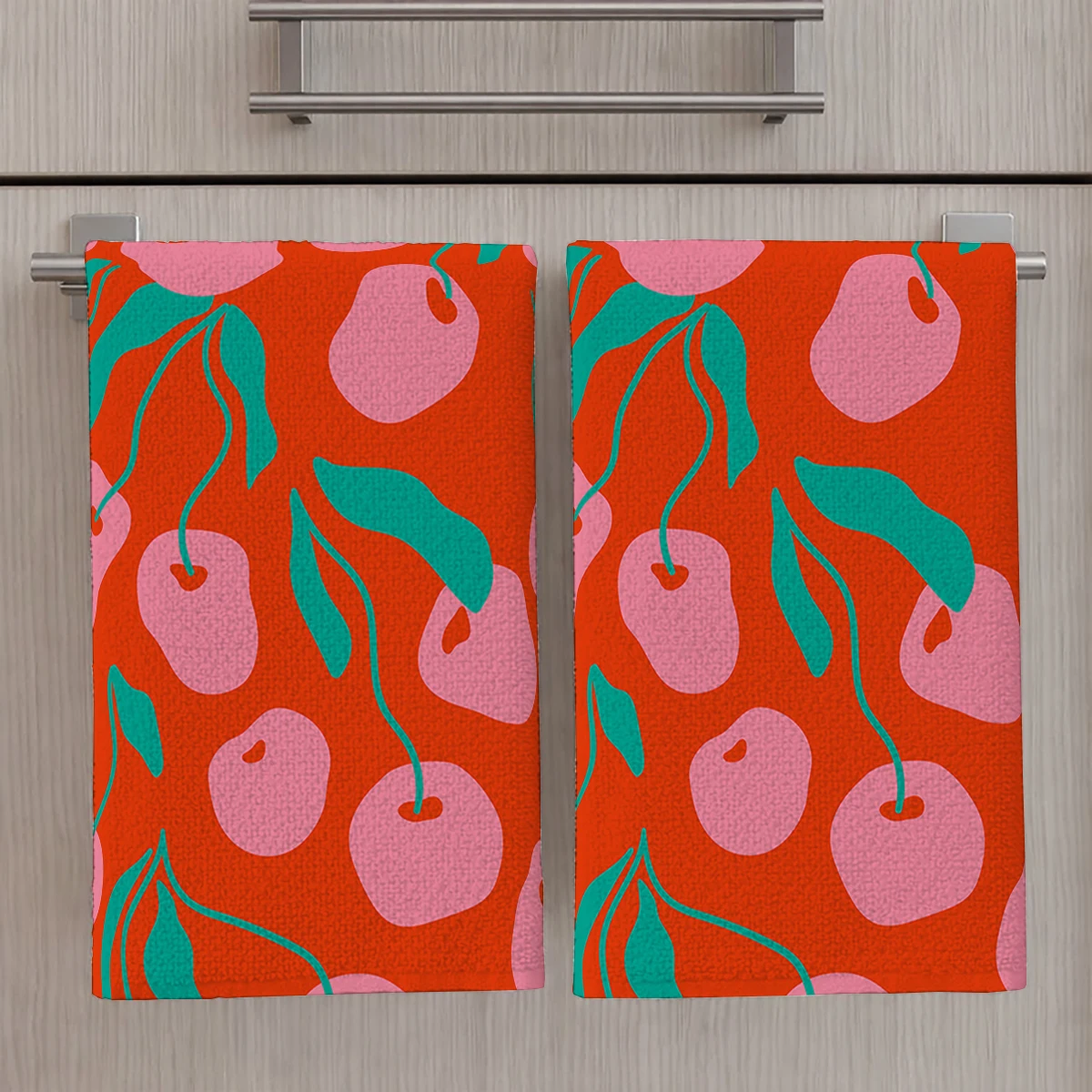 

Милая кухонная салфетка из полиэстера с клубничным узором в клетку - устойчивая к выцветанию, машинная стирка, для уборки на кухне