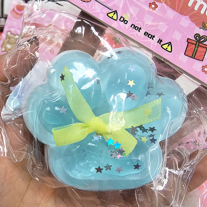 Squeeze Katzenpfote mit Fell Stressabbau Squishy Fidget Toy Mini Kawaii Plüsch Silikon Klebrig Dekomprimieren Kneifen Katzenfuß – Detail 5