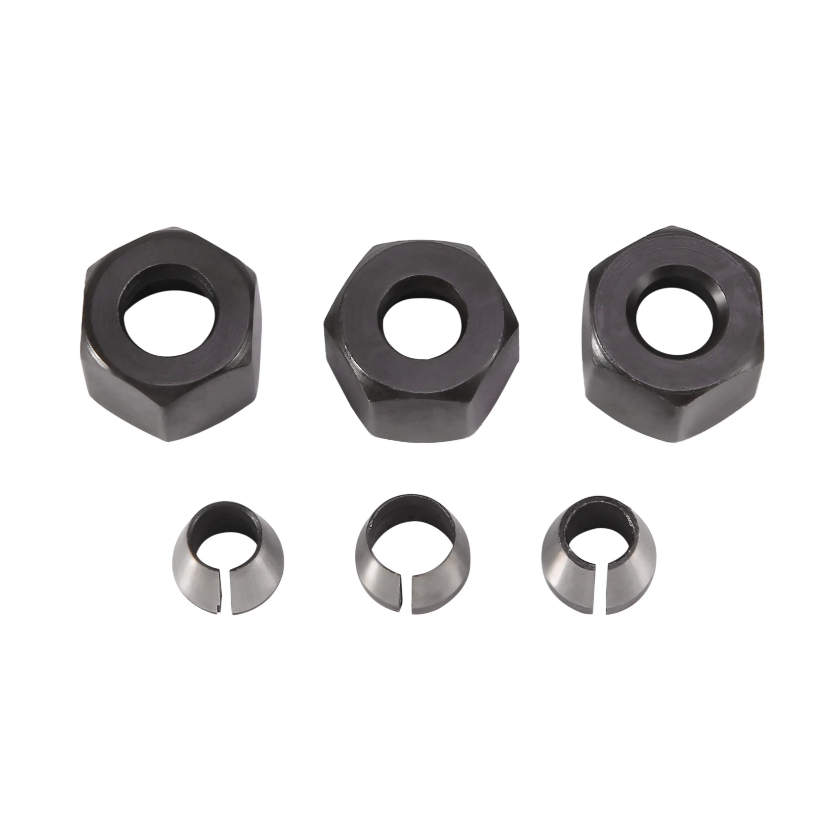 A64E 3 Pcs Router Collet Set Chuck Heads Adapter for Drills Engraving Trimming Carving Machine Electric Router Milling Cutter