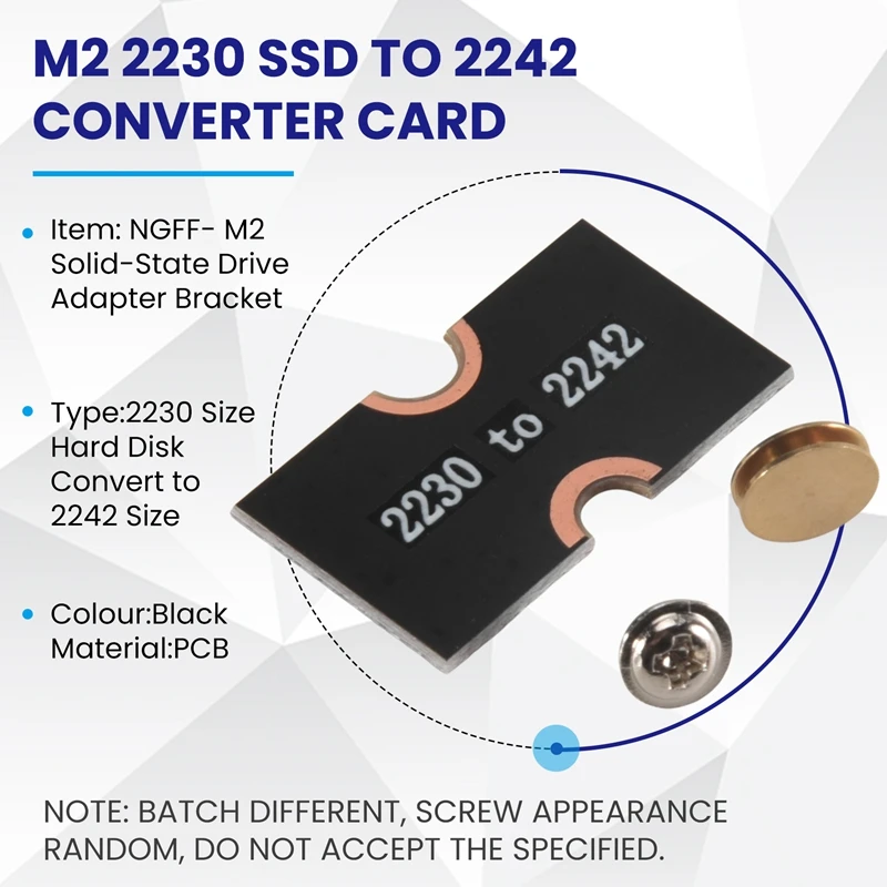 A23F-M2 Solid-State Drive Adapter M2 2230 SSD To 2242 Converter Card 2230 To 2242 Extension Bracket