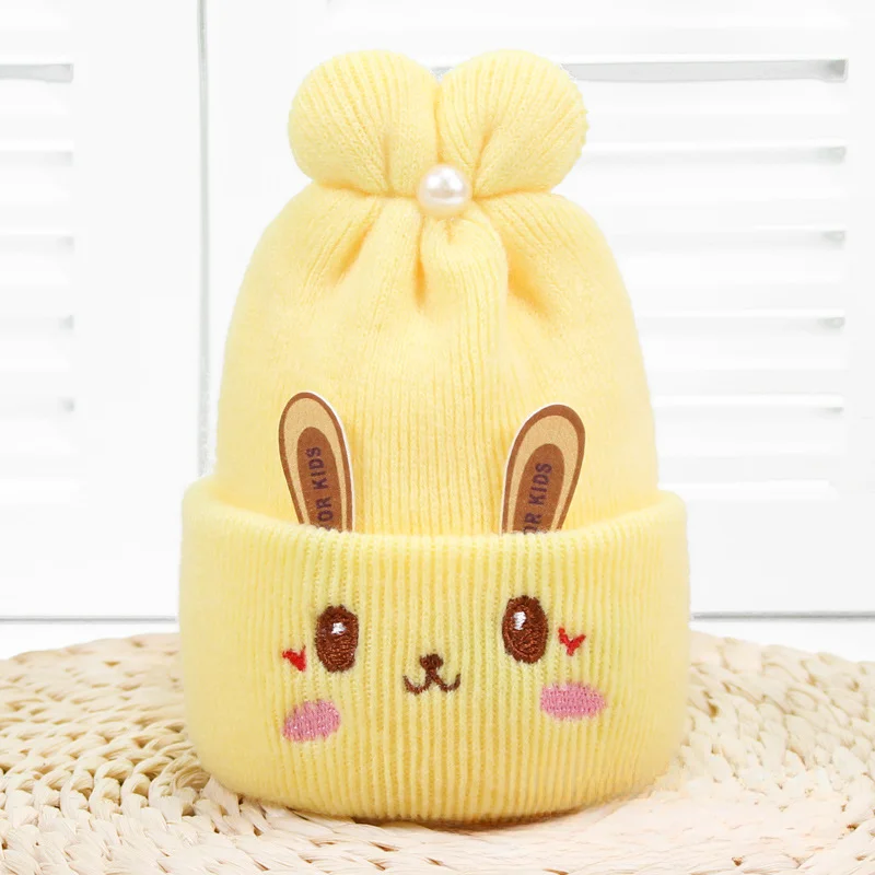 

Knitted Winter Baby Hat for Girls Boys Candy Color Hat Toddler Bonnet Cute Knitted Hats Outdoor Warm Infant Baby Accessories