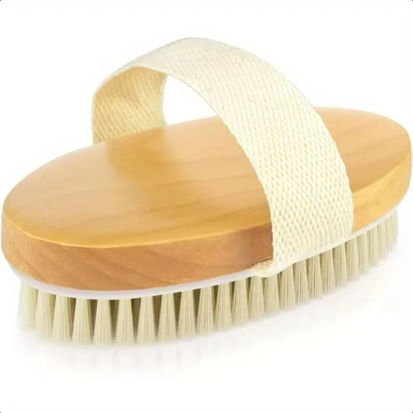 Brosse pour le corps 2 en 1, poils naturels, dissolvant de peau morte, Anti-Cellulite, exfolie la Circulation sanguine, outils de Massage de santé