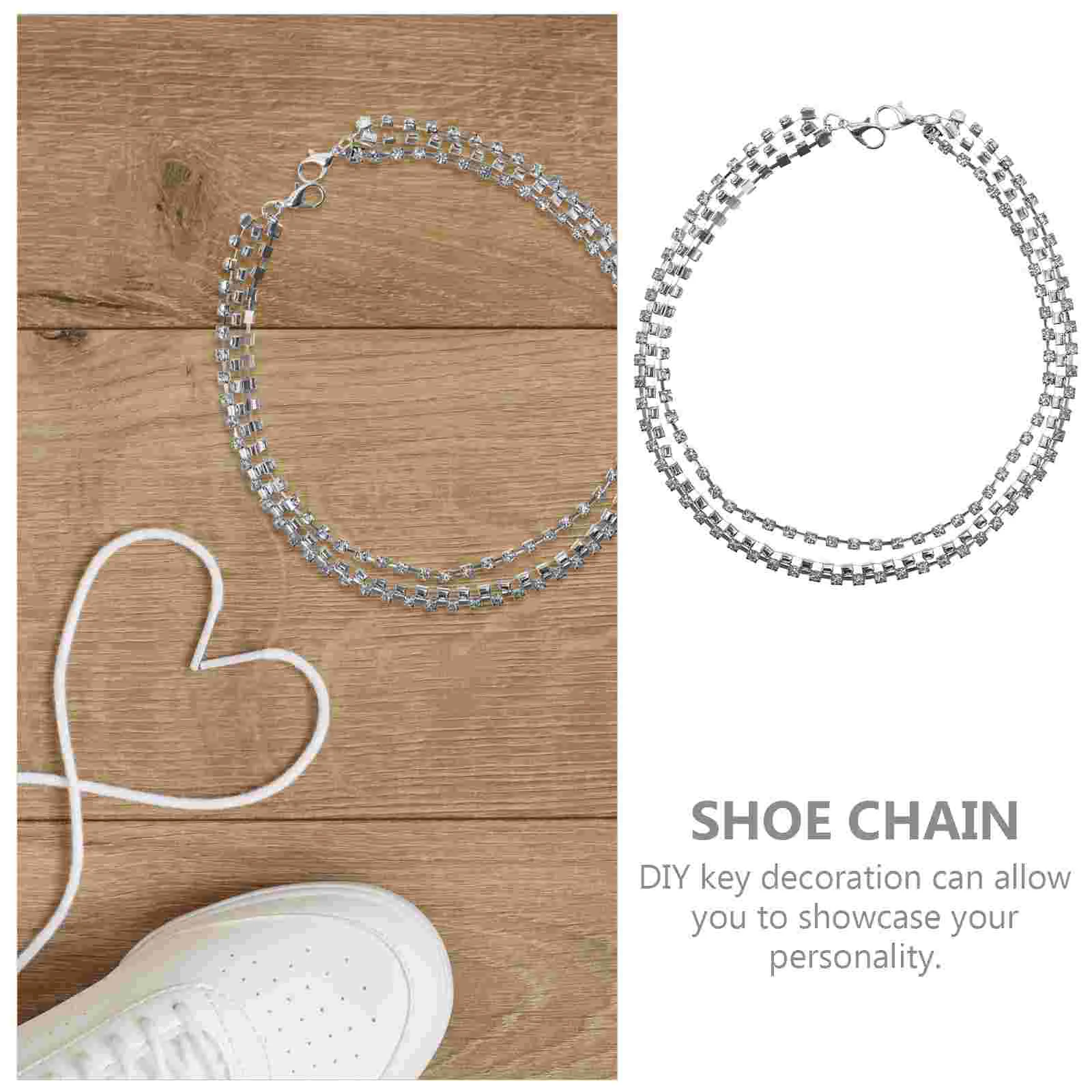 Shoe Chain Boot Jewelry Charms for Sneakers Rhinestone Western Women Cowgirl Bling Chains Laces