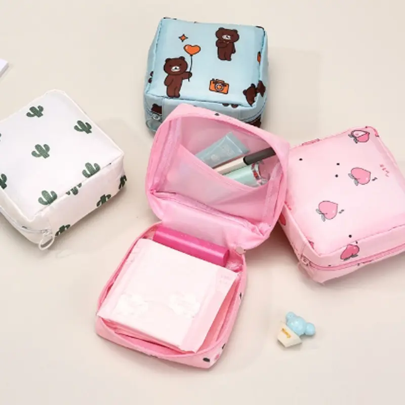 Makeup Brush Storage Bag Cute Storage Bag Portable Storage Large Capacity Makeup Bag Travel Makeup Bag Zipper Design