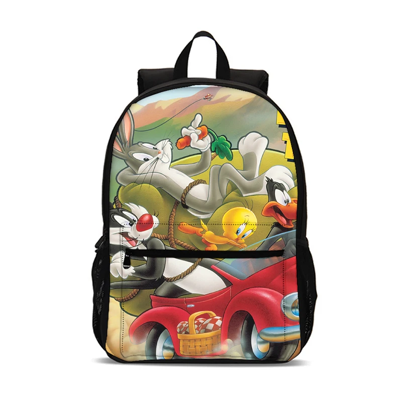 Popular SALE Looney Tunes Backpack Schoolbag Boys and Girls Backpack Lightening Zipper Shoulders The Best Gift Camping Rucksac