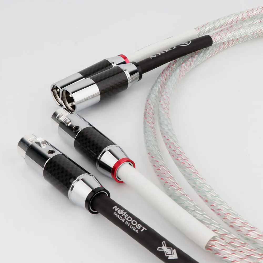 Nordost Valhalla XLR Cable Interconnect Cable With Carbon Fiber Balanced Wire XLR Plug Male to Female Audio Balanced Cord arrow