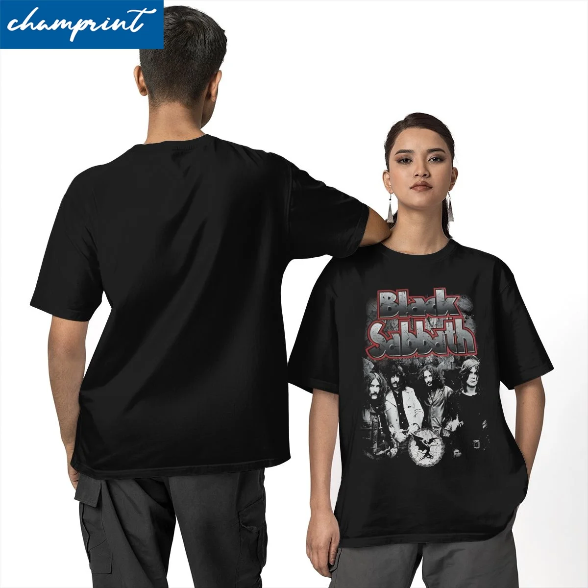 

Black Sabbaths T-Shirt Men's Cotton Tops Shirts Aesthetic Round Neck Short Sleeve