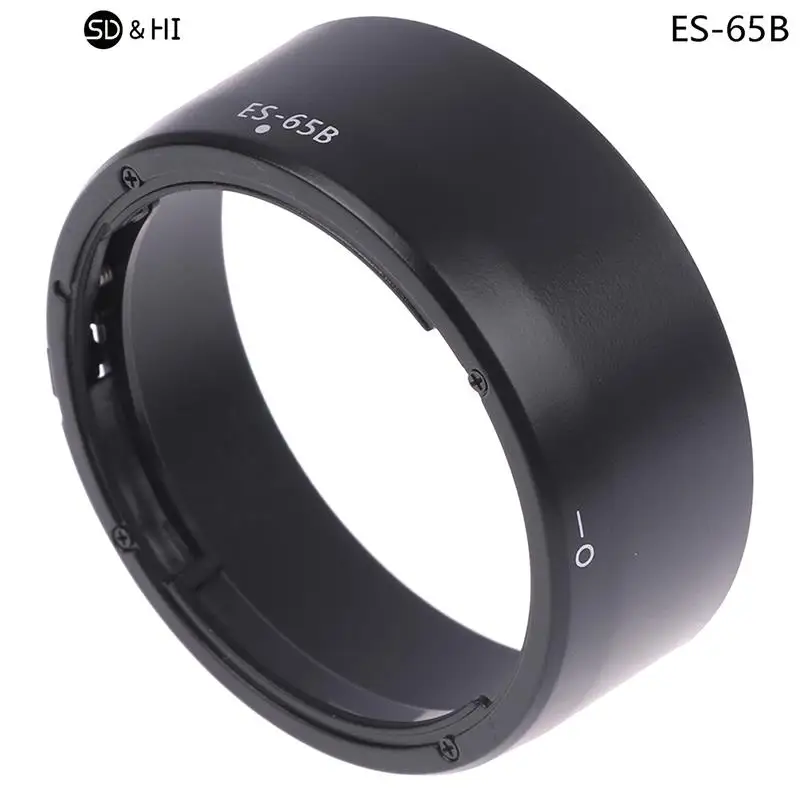 Camera Lens Hood para Canon, Sun Shade Cover, EOS R, RP, R5, R6 com RF, 50mm, F1.8 STM, 43mm de diâmetro, ES-65B