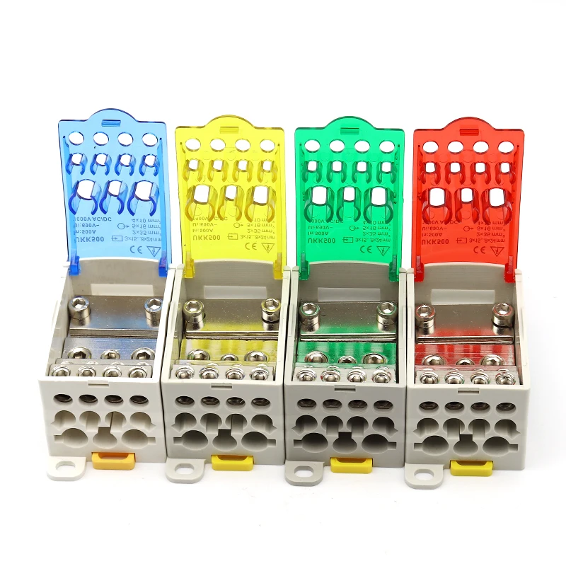 UKK500A 690V DC AC High Current Terminal Block DIN Rail Type Single Pole Junction Box Distribution Box Wire Connector