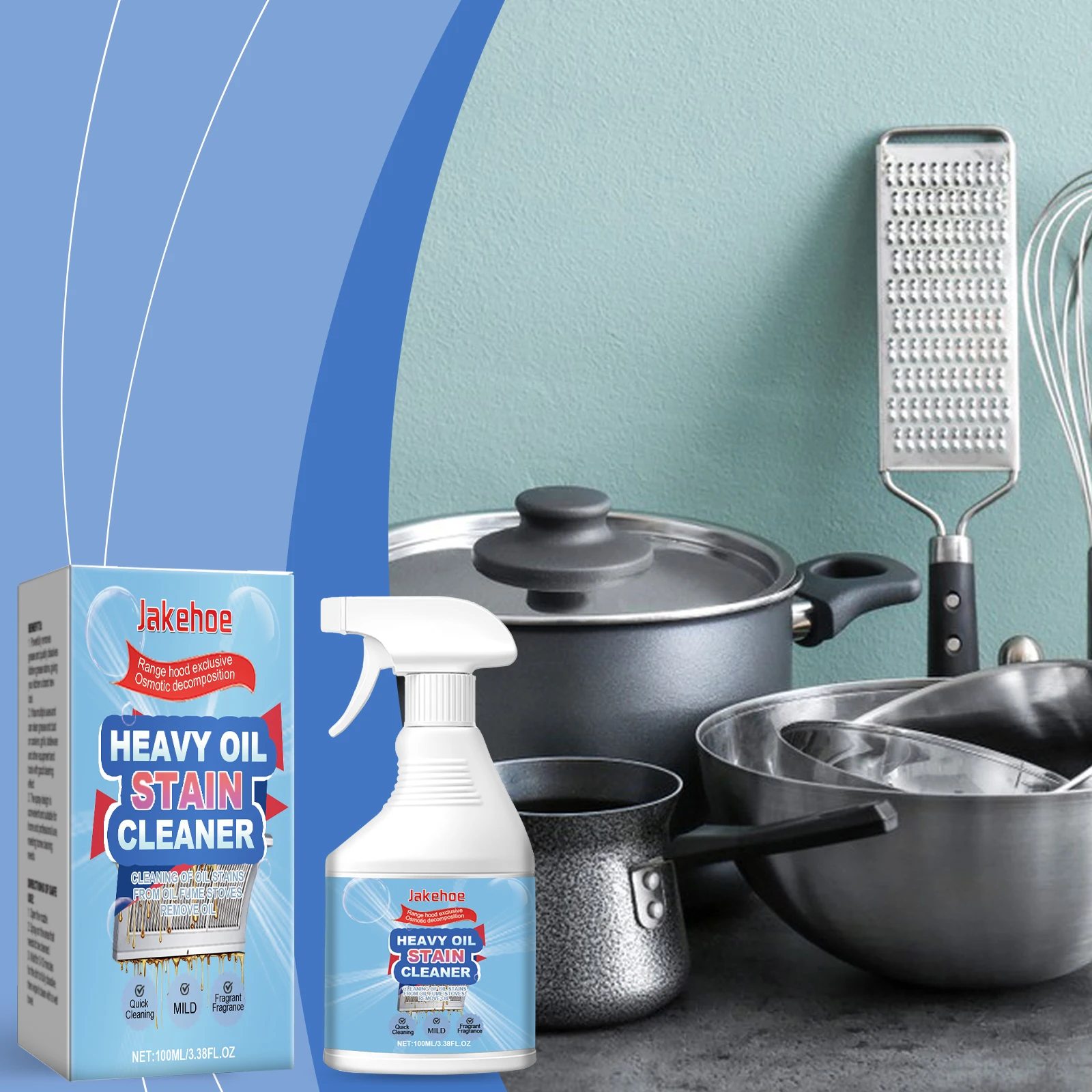 منظف الشحوم الثقيلة، غطاء المطبخ المنزلي، مزيل البقع، إزالة الشحوم، منظف متعدد الوظائف #5