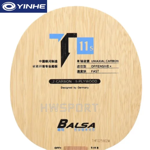 Imagen 2 del producto Hoja de tenis de mesa YINHE T11S, hoja de Ping Pong súper ligera, 5 madera, 2 carbono, ofensivo, 72g
