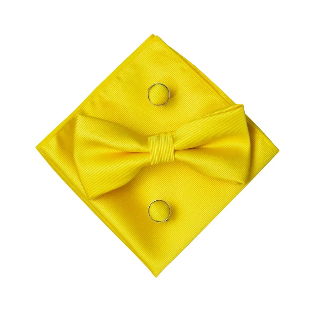 EASTEPIC Karamellfarbenes Fliege-Set mit Twill-Einstecktuch und hochwertigen Manschettenknöpfen – Klassisches Accessoire für Herren in Unifarbe – Geburtstagsgeschenk – Detail 15