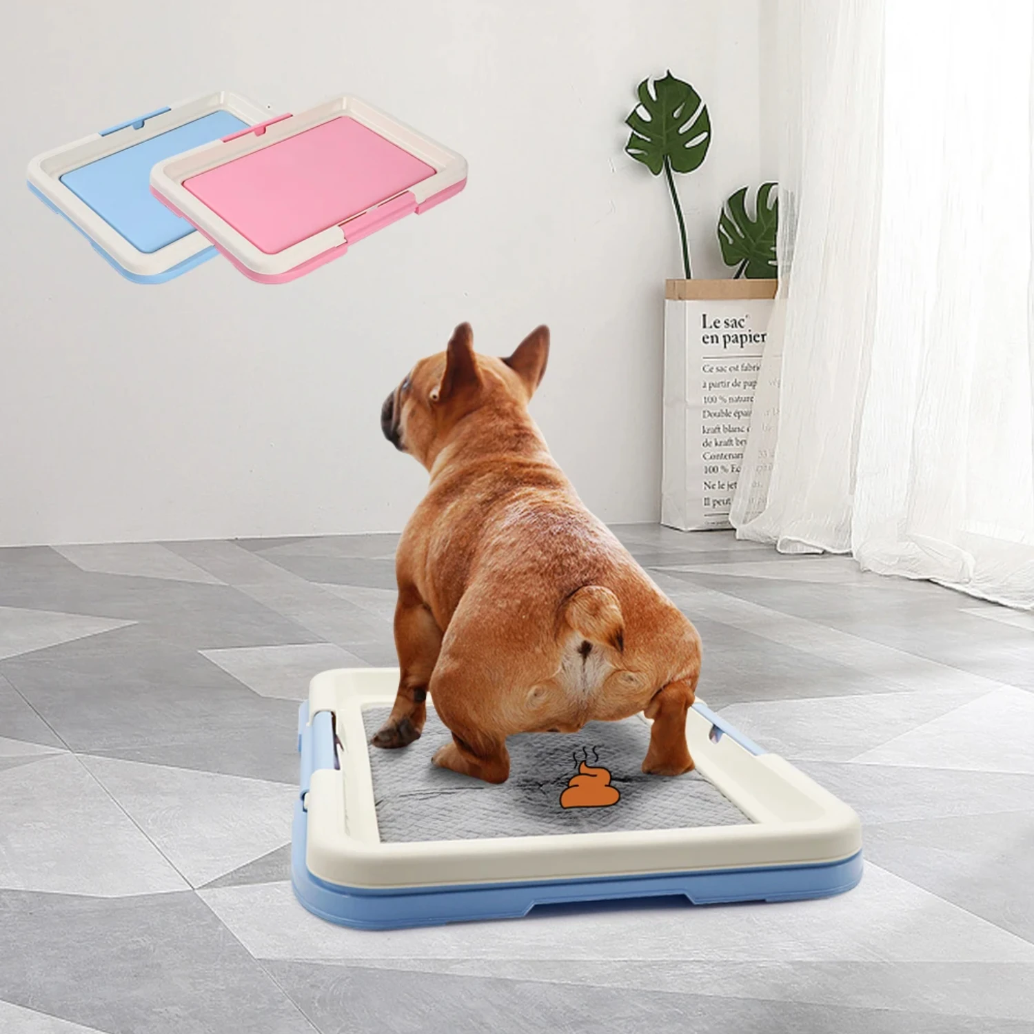 

Portable Dog Training Toilet Indoor Dogs Potty Pet Toilet Small Dogs Cats Cat Litter Box Puppy Pad Holder Tray Pet Supplies