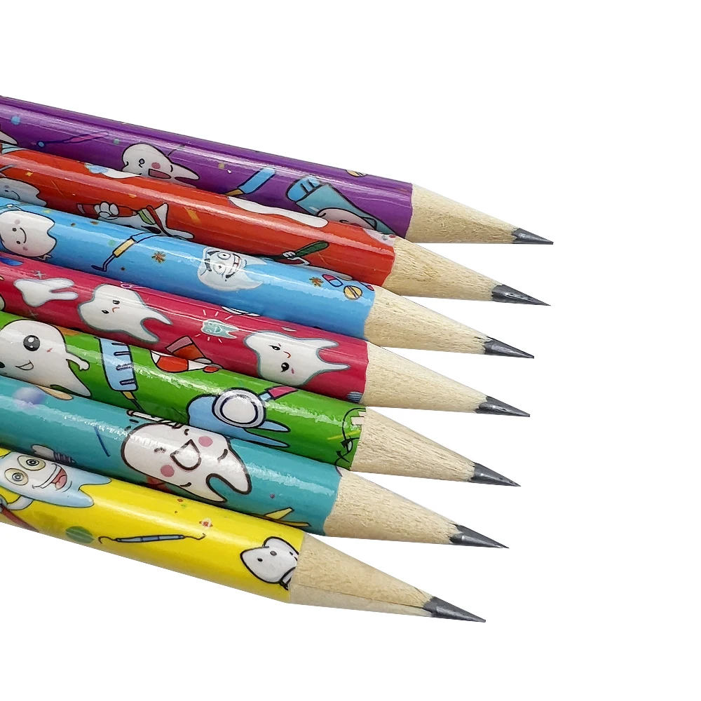 50 قطعة/الحقيبة الإبداعية الكرتون الأسنان نمط أقلام رصاص أقلام خشبية للأطفال رسم عيادة الأسنان مكتب القرطاسية طبيب الأسنان هدية #4