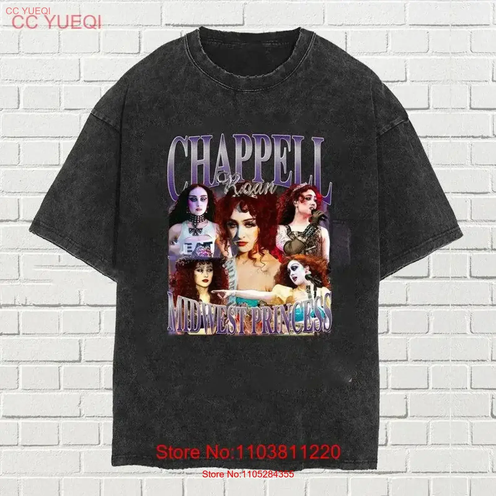 Chappell Roan Midwest Princess Vintage Washed T Shirt Homage vintage Washed Versatile Stretched fashion homme Stylish graphic
