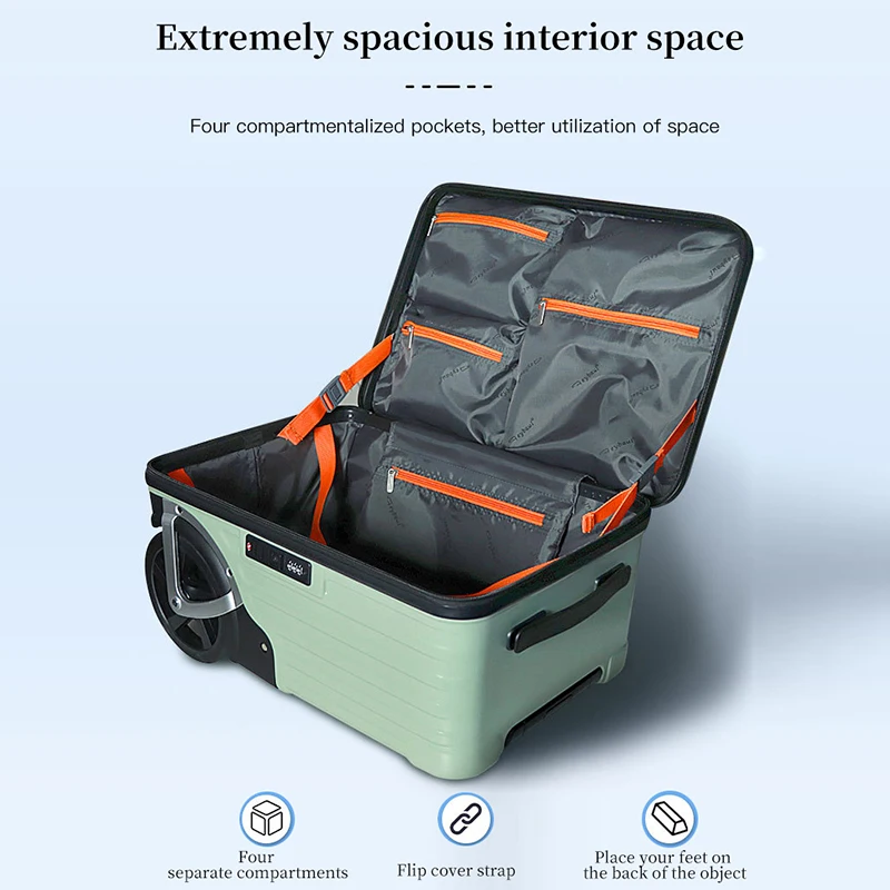 Nuovo bagaglio da campeggio a ruota grande con apertura laterale, valigia da viaggio per PC di grande capacità, ruote unidirezionali, 24 pollici