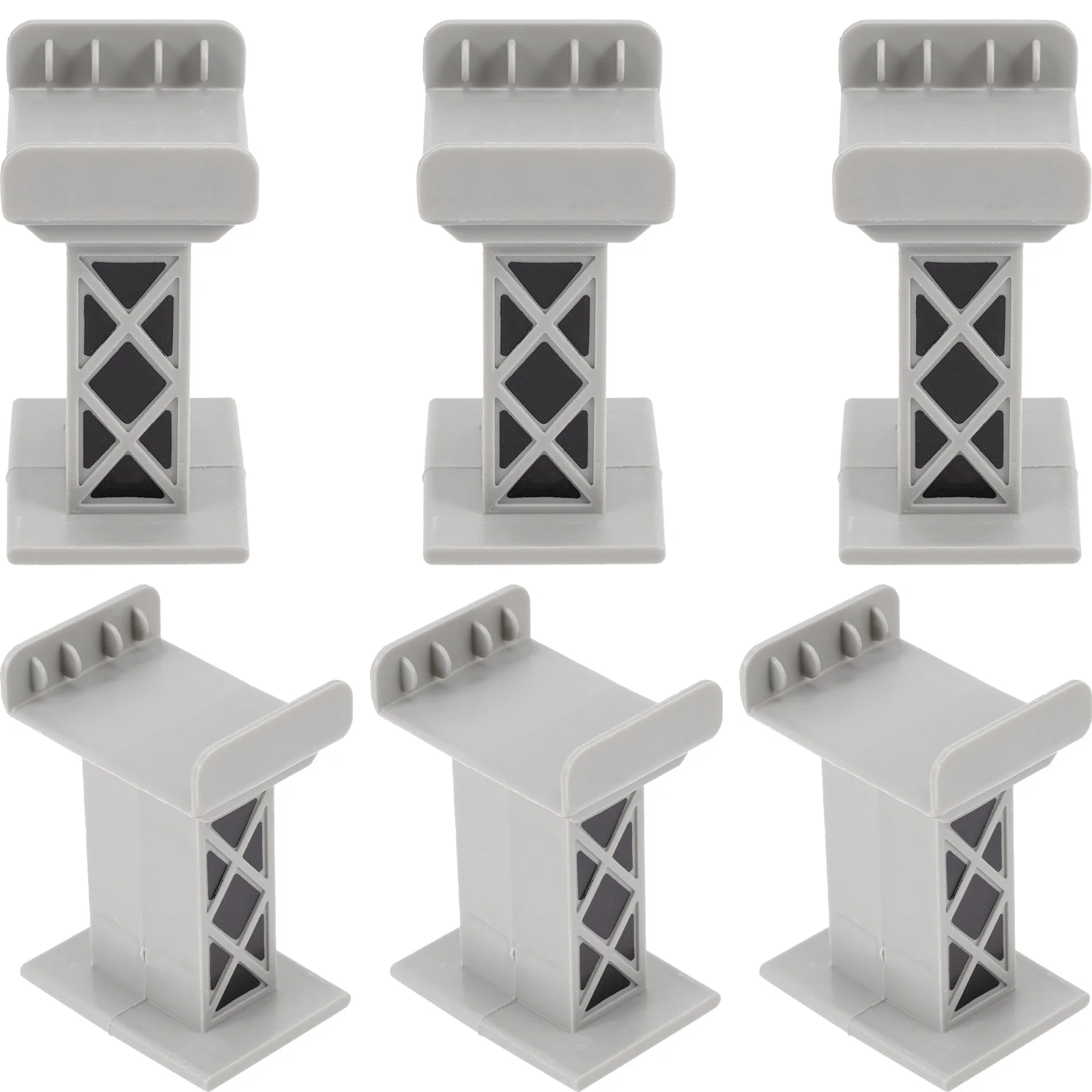 6 Pcs Train Pier Bridge Riser Child Track Railway Supports Accessories