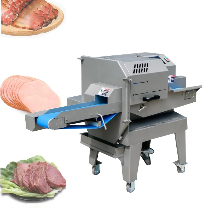 

Fully Automatic Sausage Cooked Meat Cutting Machine Biltong Slicer Machine Sausage Slicing Machine Beef Jerky Slicer Machine