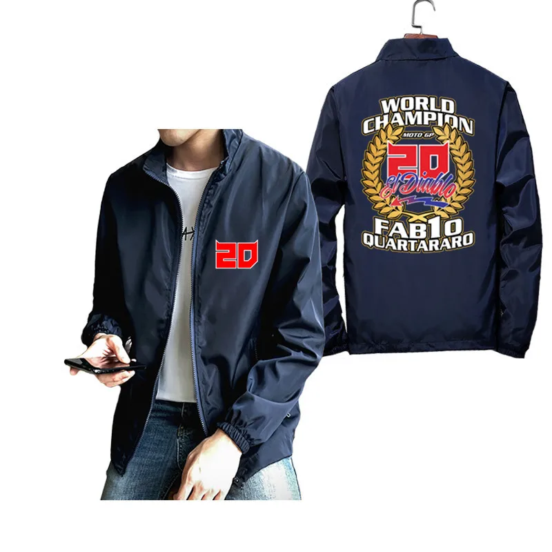Fabio Quartararo Motorcycle Rider Racing Men's Fall Pilot Jackets Winter Bomber Baseball Zipper Jacket Windbreaker Coat Clothes