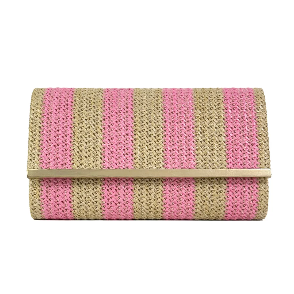 

Weaving Bags Fashion Ladies Clutches 2024 Summer Straw Women Beach Shoulder Crossbody Bags Money Purse Woven Hand-woven Handbags