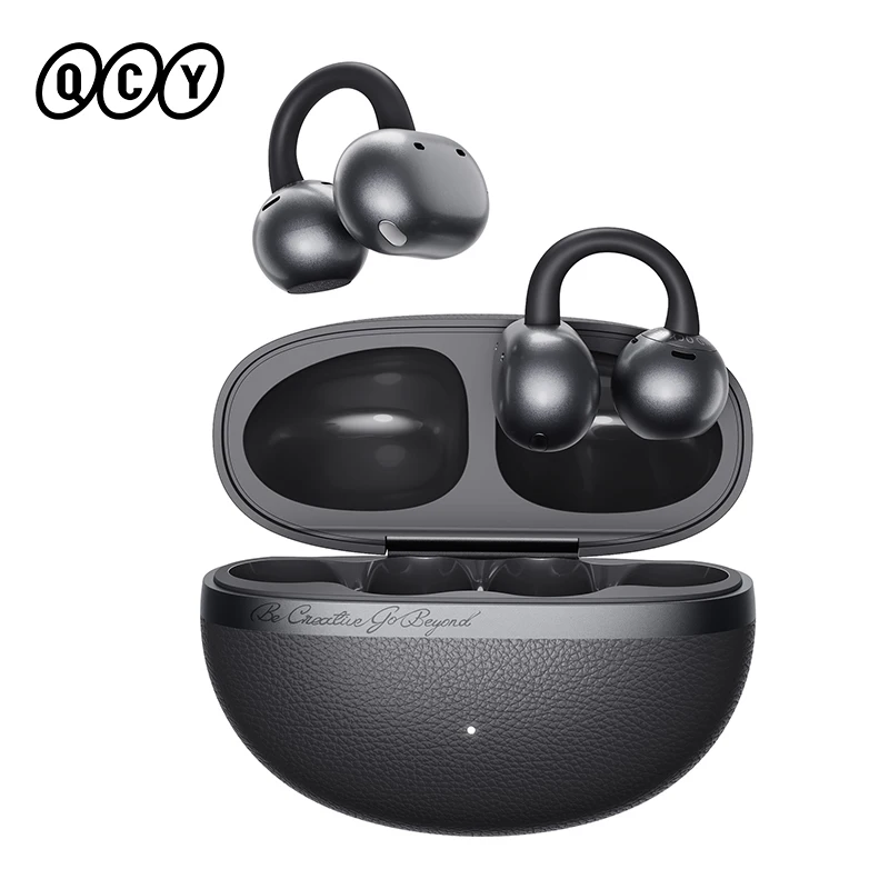 QCY Crossky C50 Clip-on Oordopjes Open Oor Draadloze Bluetooth 6.0 Hoofdtelefoon met 4 Microfoons 35 uur Speeltijd Comfortabel voor Fitness IPX5 Ultralichtgewicht