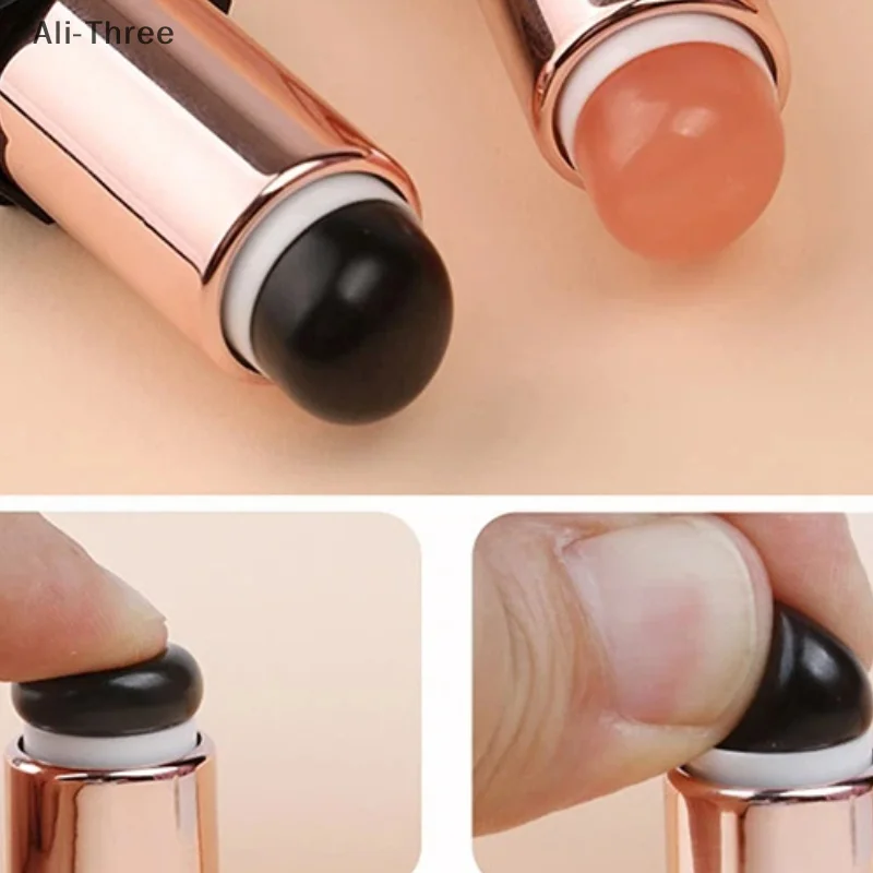 فرشاة خافي عيوب البشرة بزاوية مستديرة الرأس مثل أطراف الأصابع Q فرشاة شفاه سيليكون ناعمة محمولة لأحمر الشفاه #1