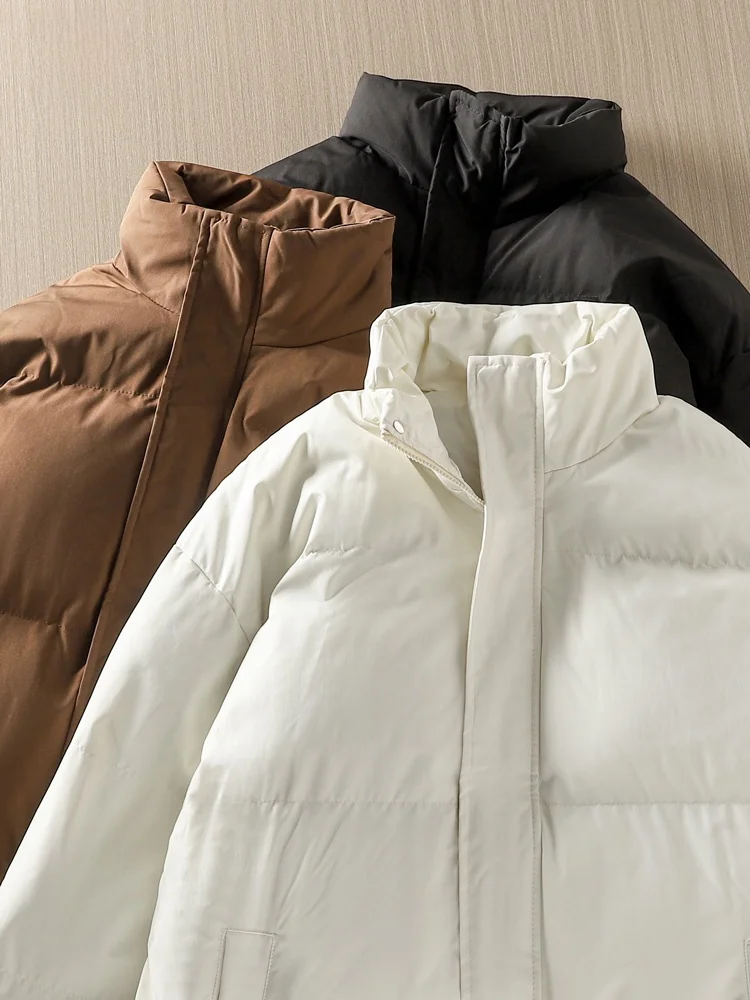 

Мужская зимняя утепленная хлопковая куртка-пуховик черного цвета, модная зимняя одежда, свободный крой, повседневный стиль