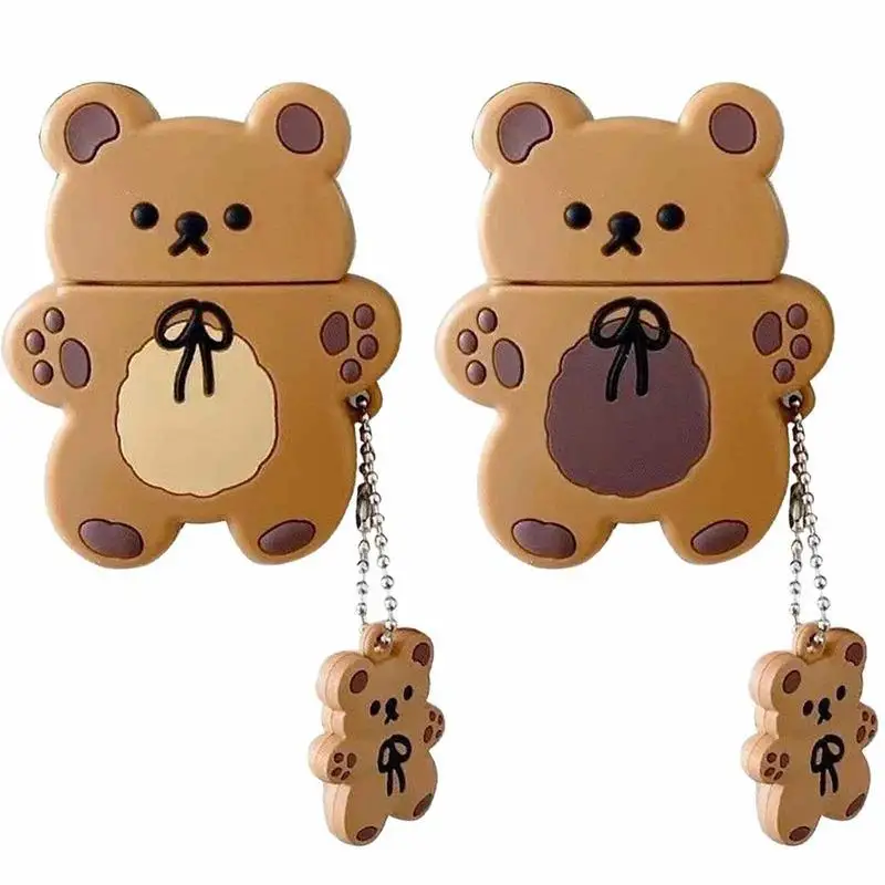 

Wireless Earphone TPU Case Novelty Cartoon Bear Design Wireless Earbuds Accessories Compatible With Air pods 1 / 2 / 3 / Pro