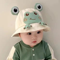 Baby Bucket Hat 2023 New For Kids Spring Outdoor Boys Girls Sun Hat Summer Cute Flog Toddler Children's Fisherman Cap Cotton