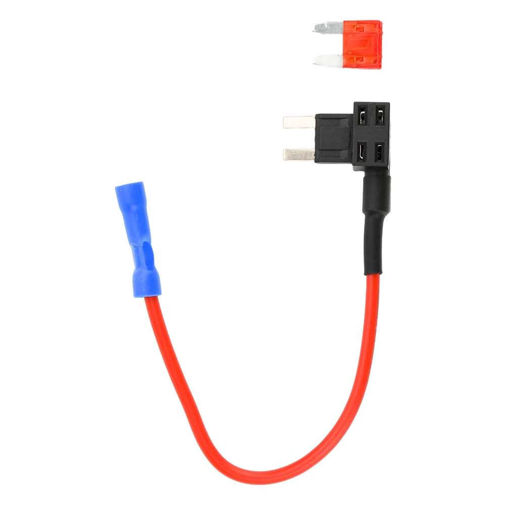 Gaqqee Portafusibile per lama per auto 12V Adattatore TAP aggiuntivo per circuito Micro Mini Fusibile automobilistico con lama APM ATM standard con filo fusibile 10A