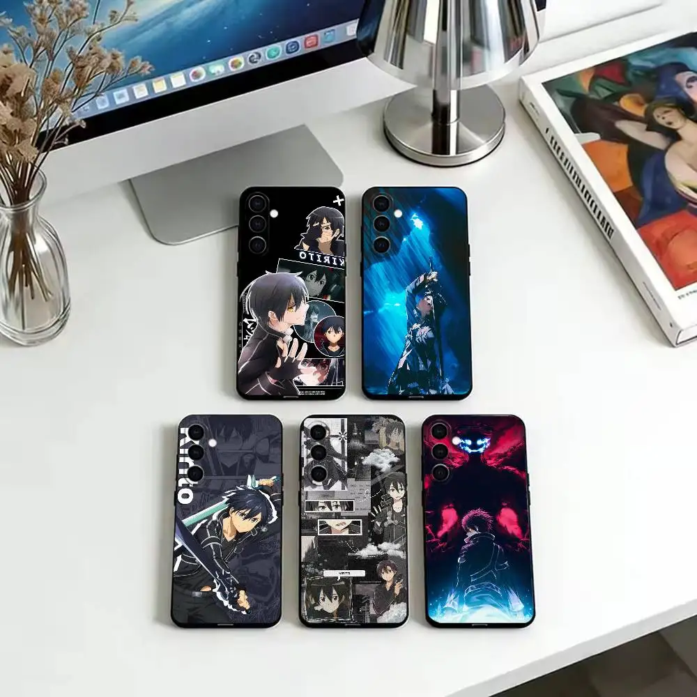 Sword Art Online SAO Kirigaya  Phone Case Black Silicone Soft For Samsung Galaxy A73,A72,A71,A70,A53,A52,A51