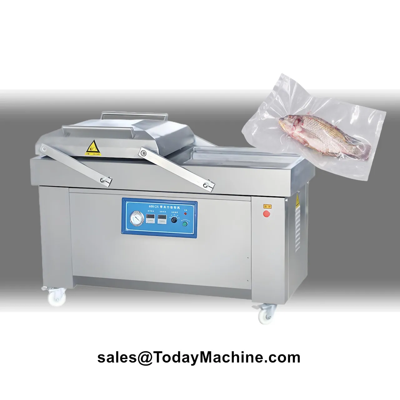 Automatic Meat Chicken Seafood Vertical Vacuum Food Tray Sealing Machine